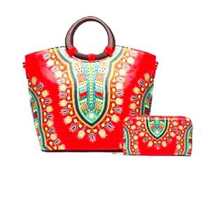 Red Ethnic Bohemian Handbag